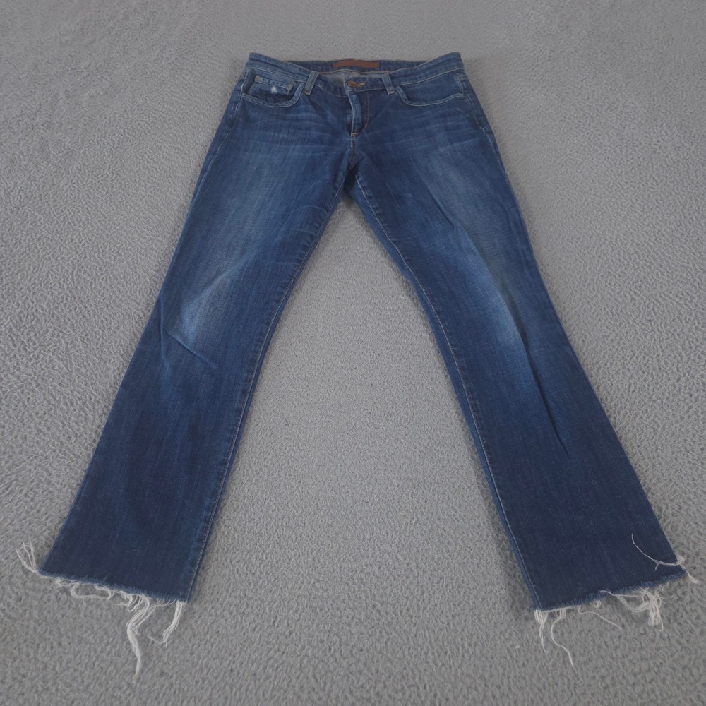 Joe's Jeans Womens 26 Blue Best Friend Straight Easy Fit Raw Hem Denim Pants